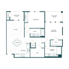 Palmia 55+ Apartments Fremont CA 2 Bedroom B2 + Den 1118 Sq Ft